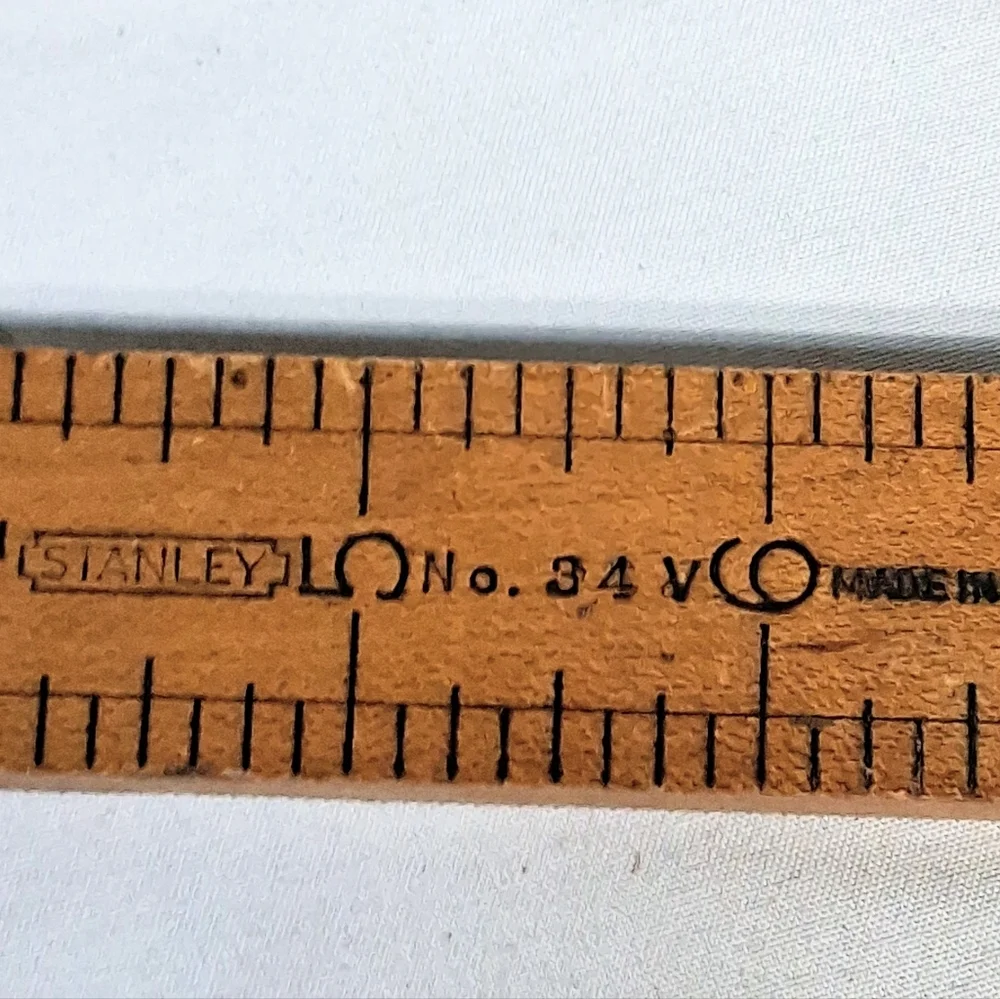 Stanley 34v 1940's Era Vintage Rare Collectible Maple 24" Vertical Ruler - Picture 2 of 12